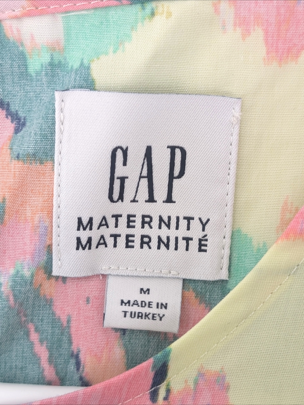 NWT Gap Maternity Floral Tiered Dress Cottagecore Babydoll ~ Size M - Picture 4 of 9